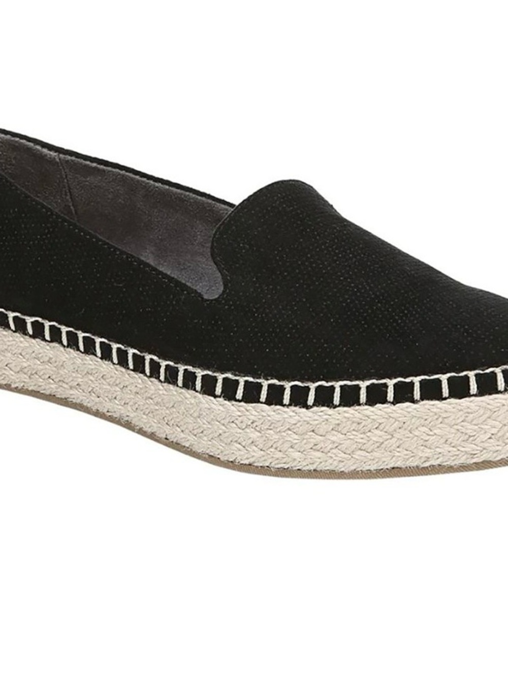 Dr. Scholl's Black Microsuede Espadrille Slip-On Loafer, Size 9